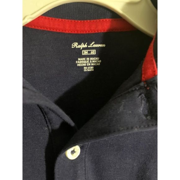 Soft Cotton Polo Coverall 3 Months - Picture 3 of 3